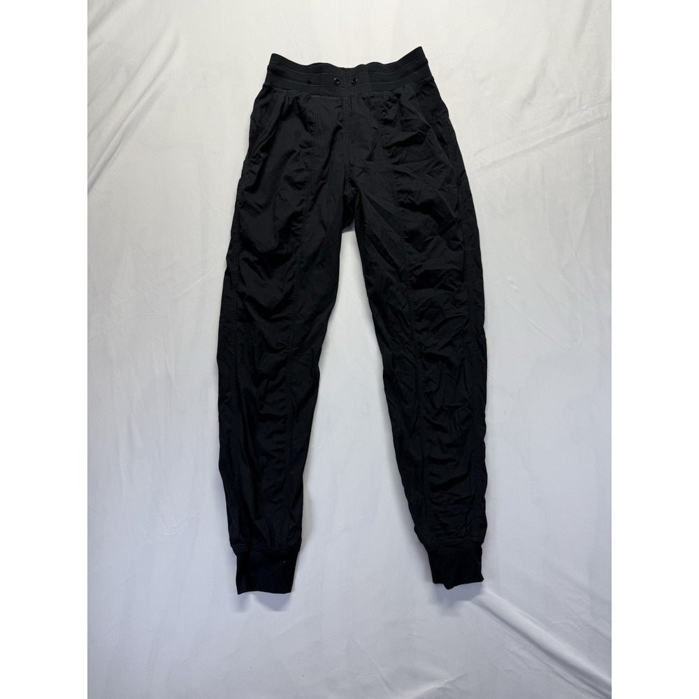 CRZ Yoga Joggers Striped Pockets Lightweight High Rise‎ Black Sz XS / 0/2
